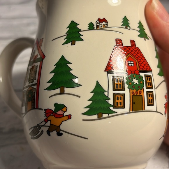 The Joy of Christmas Set of 2 coffee mugs holiday winter vintage Jamestown China - Picture 4 of 8